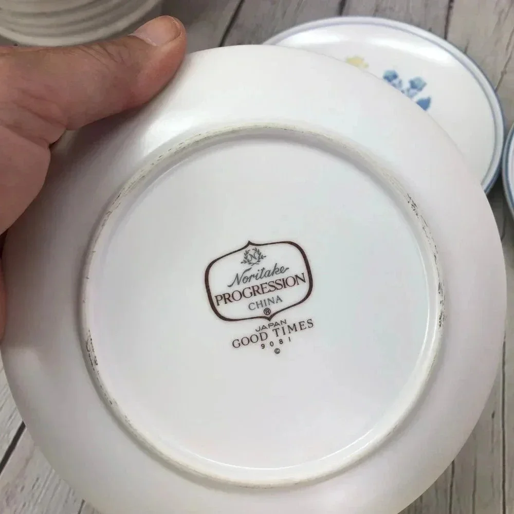 vintage noritake progression good times bread and butter plates cottagecore